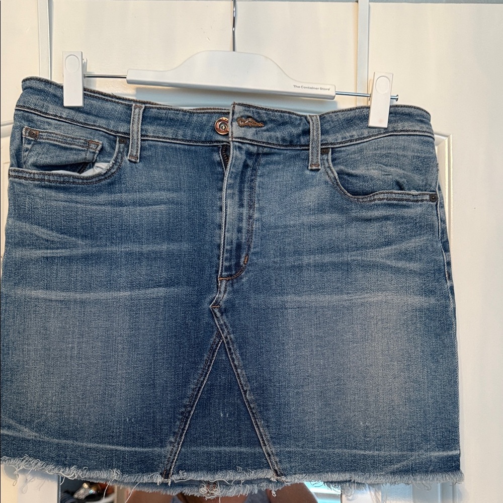 Joe's Jeans Blue Frayed Hem Mini Skirt